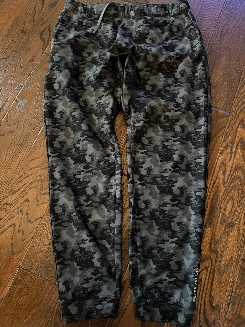 Peter Millar Black & Gray Camo Jogger Pants